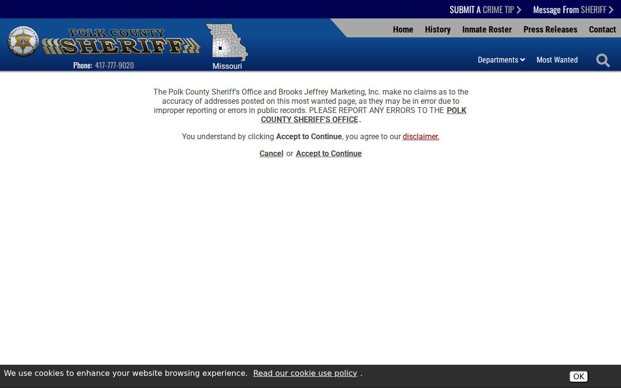Polk County arrest lookup and official most wanted channel